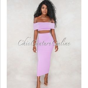 💜Two piece lilac skirt set. 💜